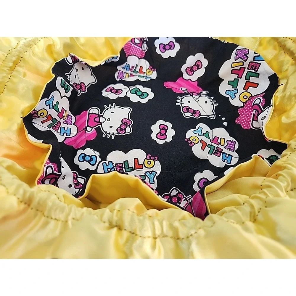 Hello Kitty Travel‎ Jewelry Bag 8-Pockets Organizer Black/Gold Satin Kitty Print